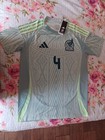 Men s Adidas  4 Edson Alvarez Green Mexico National Team 2024 Away Player Jersey