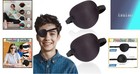 2-piece Reusable 3d Adjustable Eye Patch Set For Adults - Comfort In Black