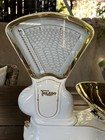 Rare 1903 Toledo 3 Lb Candy Scale W brass Glass Frames  brass Pan   Restored
