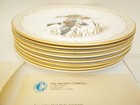 8 Boehm Water Bird Plate Collection English Bone China Complete Set   Paperwork