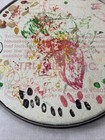 4 Vtg  Tri Chem Painting 7 1 2  Spring Metal Project Hoop Fabric Ball Paint Lot