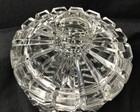 Vtg Heavy 3lb 9oz Clear Glass Vanity Powder Bowl W lid
