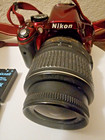 Nikon D5200 Digital Slr Camera - Red  Comes With F 3 5 Lens And Accessories