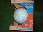 Vintage 1971 Rand Mcnally World Globe In 3-d Relief In Original Box 