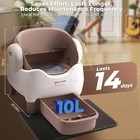 Cat Pet Safe Smart Self-cleaning Cat Litter Box Mixed Brown Color