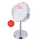 Elle Vanity Mirror With Led Lights In Silver