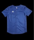 Adidas Icon Pro Full Button Boys Baseball Jersey In Royal Blue Size Large 