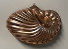 Vintage Seashell Nautilus Copper Tone Metal Cake Jello Mold Wall Decor 6 Cups
