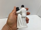 Porcelain Bride   Groom Cake Topper - Figurine Wedding   Engagement Party Decor 