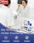 Bathroom Counter Organizer And Storage  7 Slots Detachable Toothbrush Holders Fo