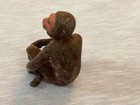 Antique German Composition Chimpanzee  Monkey  Hand Painted Face  3 Inches Tall