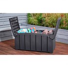 Strata Products 85 Gal Garden Storage Box W  Double Door Lid  Black  open Box 