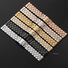 18 20 22mm Metal Watch Band Strap Replacement Stainless Steel Wrist Bracelet
