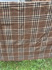 Wool 60    X 80     Plaid Brown Blanket Camp Cabin Lake House Warm Comfy Cozy Vtg