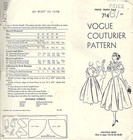 1951 Vintage Vogue Sewing Pattern B30 Dress  1428  Vogue 603