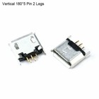 Micro Usb Type B Female Connector Dip 5p Socket Vertical 180  5 Pin 2 Legs 
