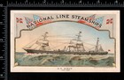 Victorian Steamer Ship Erin National Line Steamship Ireland Trade Card Sr s ei