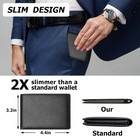 Genuine Leather Slim Wallet For Men  Thin Rfid Blocking Bifold Mens Wallet Front