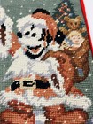 Vtg Mickey Mouse Needlepoint Christmas Stocking Santa Suit Red Back Kurt Adler