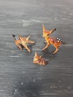 Vintage Miniature Big Eyes Deer Family Baby Reindeer Fawn Figurine Christmas