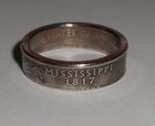  sealed  Mississippi Us State Quarter Handcrafted Coin Ring Or Pendant Size 4-14