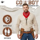 7pc s Western Cowboy Guns With Holsters Belt Necklace   Bandana Sheriff Costume