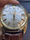 Omega Seamaster Men s Auto Watch W calendar  1960s  And Brown Leather Omega Band