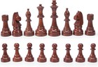 Wooden Chess Pieces Large 4 5   King Set Of 32 Staunton Velvet Storage Bags