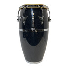 Latin Percussion Traditional Original Fiberglass Conga - Black Holo Chrome