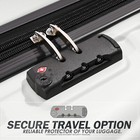 Luggage 3 Piece Set Expandable Abs Suitcase With Double Spinner Wheels Tsa Lock
