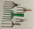 5 Assort Lot Vintage   New Metal Fishing Spears Gold   Green Color Nautical Tool