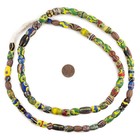 Oval Antique Venetian African Millefiori Trade Beads  15831 10mm Ivory Coast