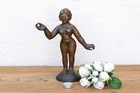 Grand 18th Century Bronze Radha Statue Antique Hindu Krishna Idol India Art