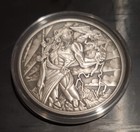 Gods Of Olympus Zeus 2020 1oz Silver  9999 Antiqued Bu Coin Only 1500 Mintage
