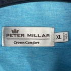Peter Millar Royal Country Down Golf Club Mens Xl 1 4 Zip Vest Cotton Modal Blue