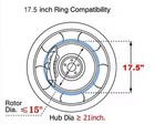 Tzvmny Lighting 4x 17 5   Wheel Lights - Five Row Cold White Bluetooth App Ip68