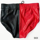 Pro Grade Wrestling Half Red Black Wrestling Trunks Tights Gear New 