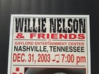 Willie Nelson   200 Nashville Gaylord Nye 2003 Show Print Concert Poster  hatch