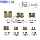 860pcs Rivet Nut Kit Unc Rivnut Nutsert Assortment  6-32  8-32  10-24 1 4  5 16 