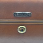 Vintage 1950s Samsonite Streamlite Train Case Saddle Tan Vanity Luggage  w Key