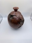 Beautiful Australian Mallee Root Turned Wood Vase  signed 