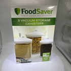 Foodsaver Vacuum Canister Set Of 3 W  Lids New Open Box 3 4  1 1 2  2 1 2 Quarts