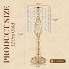 12 Pcs 21 7 Inch Tall Gold Centerpieces For Table Wedding-metal Flower Gold V   