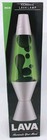 14 5    Lava Lamp Black Lava Green Liquid Silver Base New Minecraft Colors Hulk