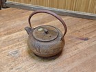 Japanese Vintage 1970s Nambu Tekki Kyusu Cast Iron Teapot Kikko L15