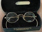Antique 1 10 12k Gold-filled Round Wire Rim Glasses W  Case  Early 1900s Vintage