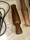 Deer Calls Vintage Lot 3 Usa Made Wooden Game Lanyard Bleat  Grunt  Doe Hunting