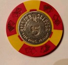 Silver Slipper  5 Coin In Center Cic Las Vegas  Nevada Poker Gaming Casino Chip