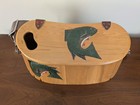 1991 Carved Wooden Trout Creel Signed J  D  Pelkey  Medway  Maine