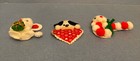 Vintage 3pc Set Refrigerator Magnet  Dog  Cat  Mouse  Holiday Decoration